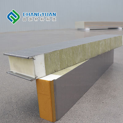 Система стены Pu сэндвича толщины 100/150/200mm изолированная панелью